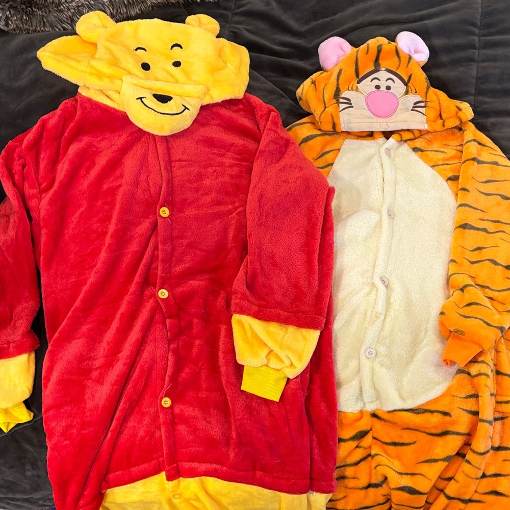 Pooh & Tigger Button Up Onesie with Zipper Bottom